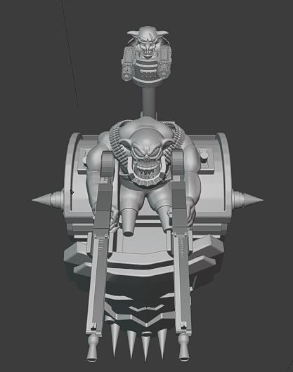 Ork In A Combat - Wheelchair 3D print model_7