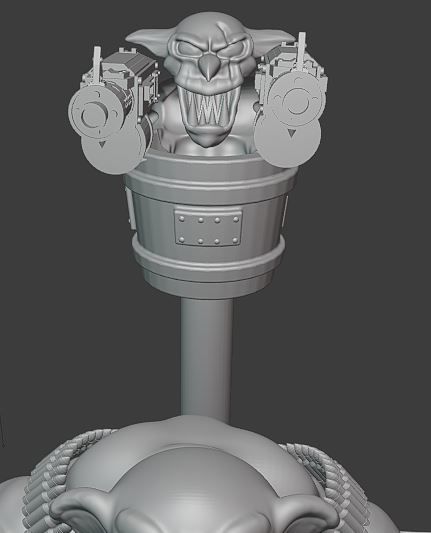 Ork In A Combat - Wheelchair 3D print model_8