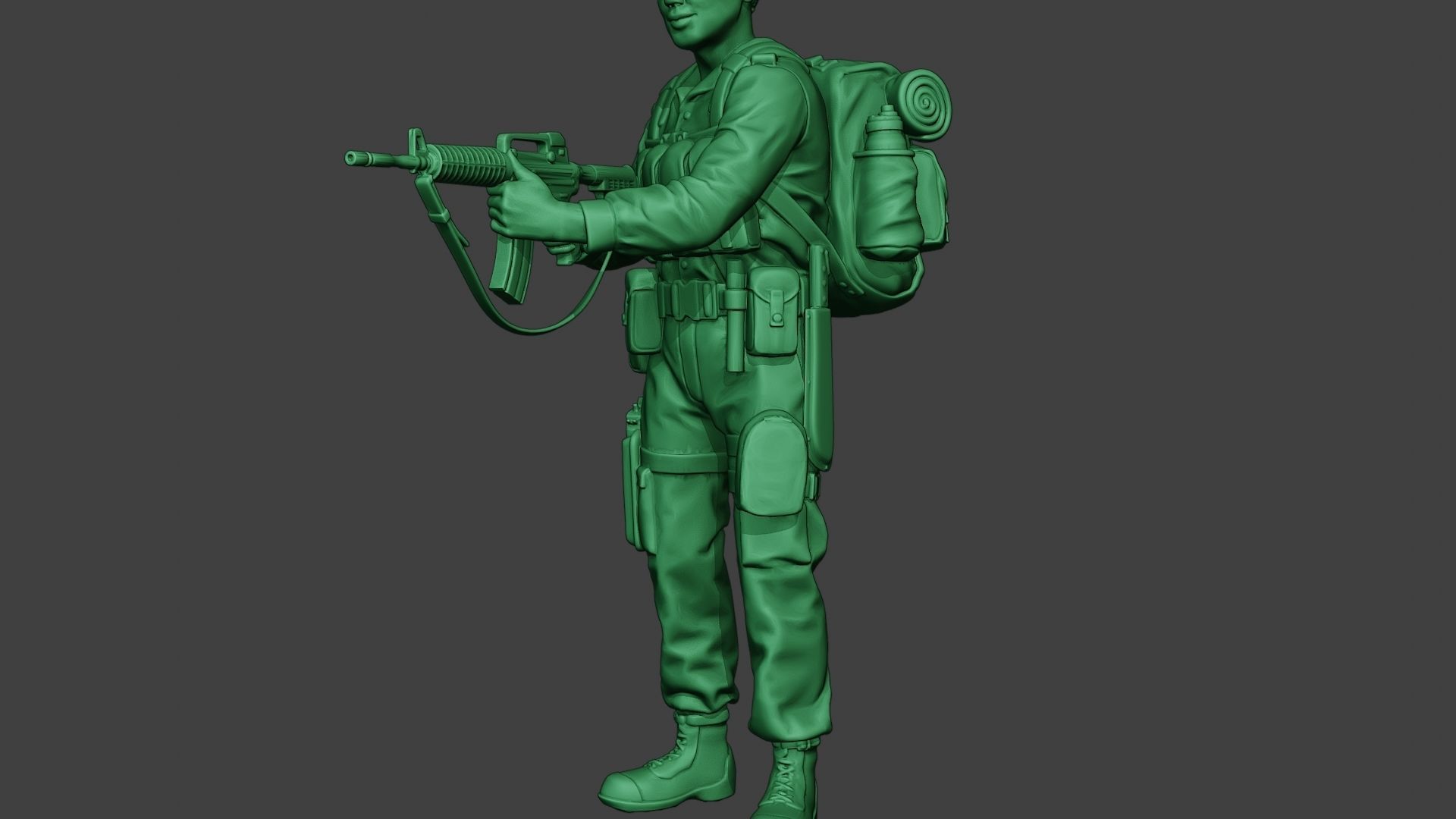 Modern Jungle Soldier Action MJS1 3D print model_28