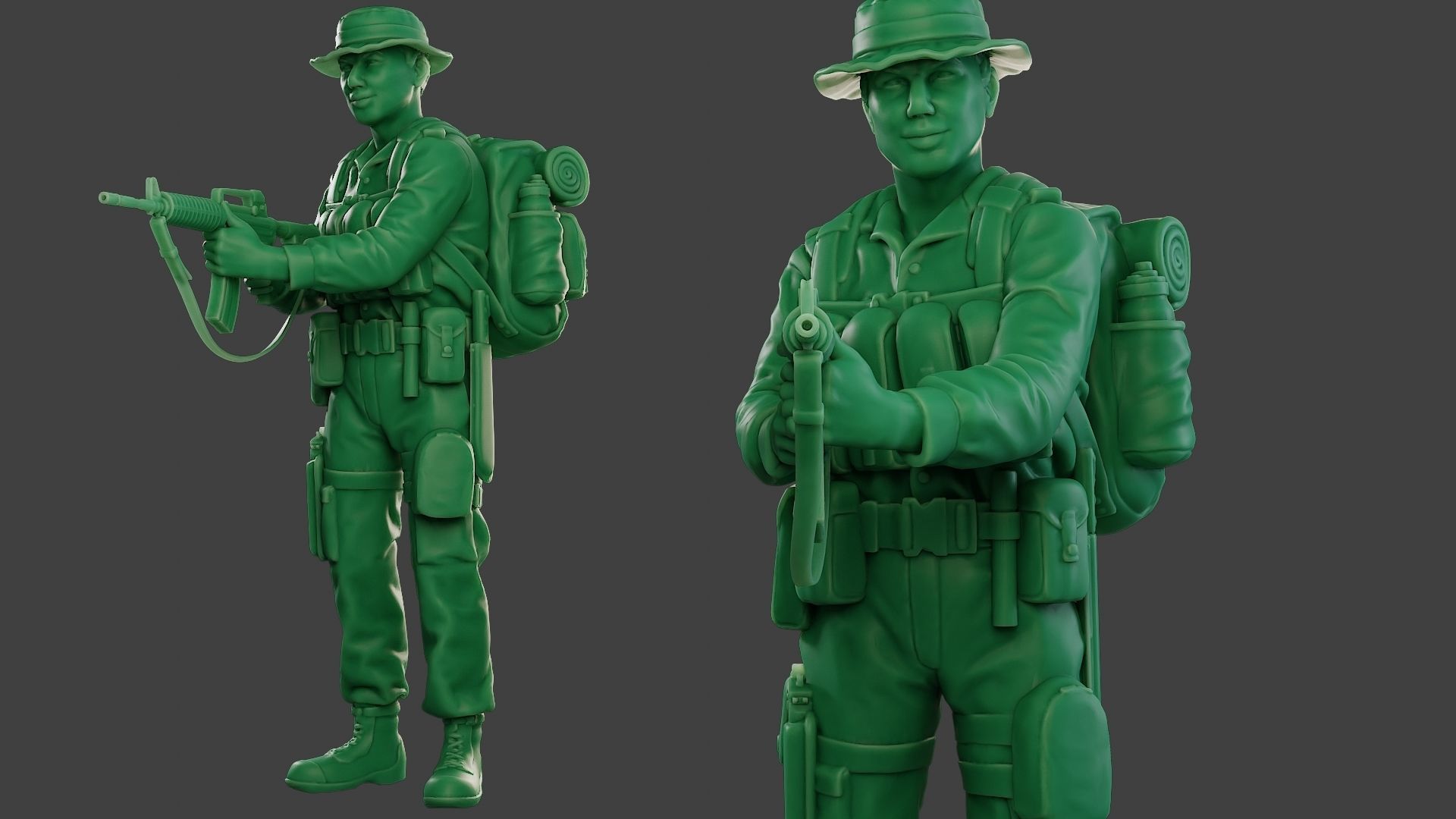 Modern Jungle Soldier Action MJS1 3D print model_1