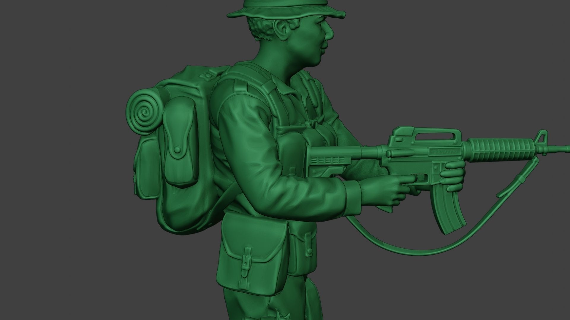 Modern Jungle Soldier Action MJS1 3D print model_21