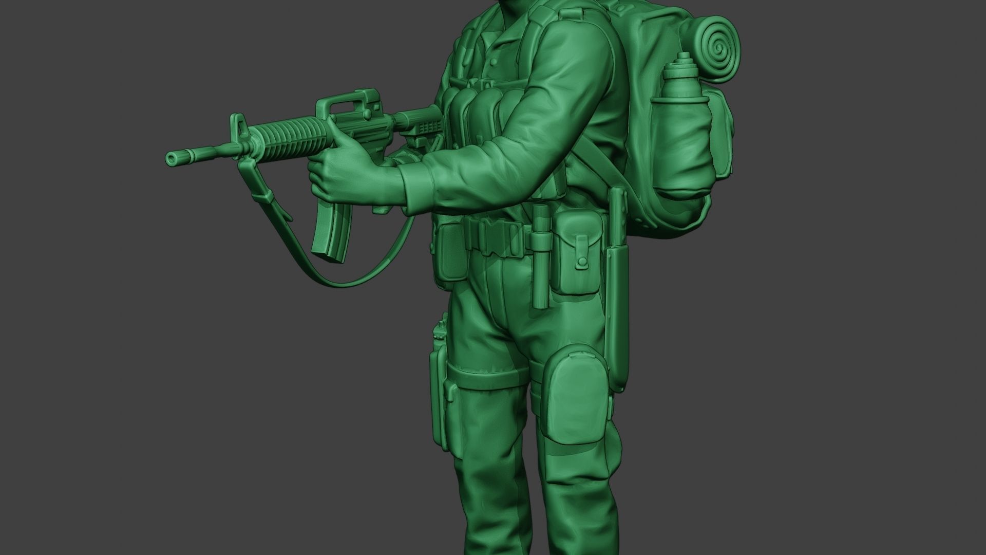 Modern Jungle Soldier Action MJS1 3D print model_12