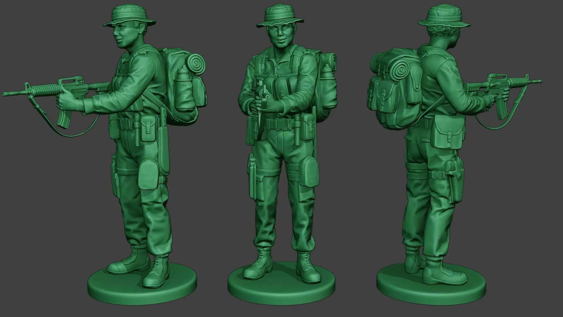 Modern Jungle Soldier Action MJS1 3D print model_0
