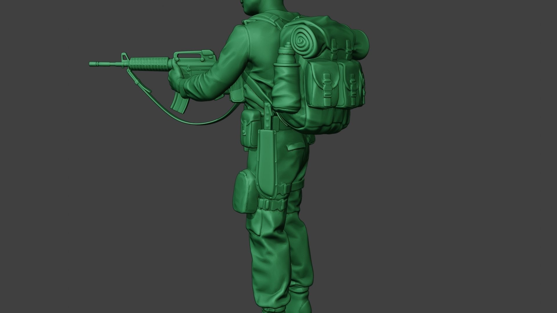 Modern Jungle Soldier Action MJS1 3D print model_27