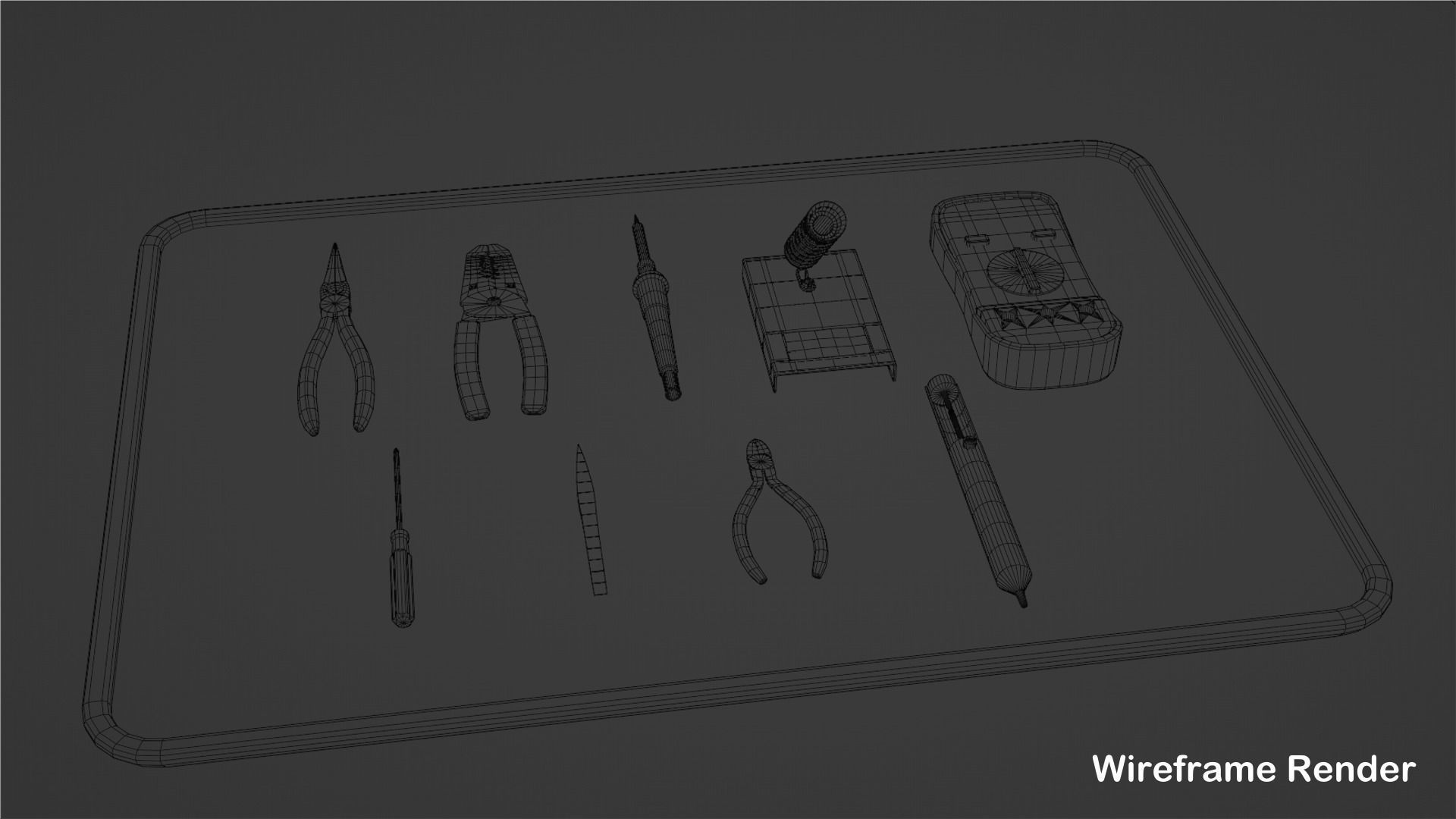 Game Ready Soldering Tools Pack Low-poly 3D model_3