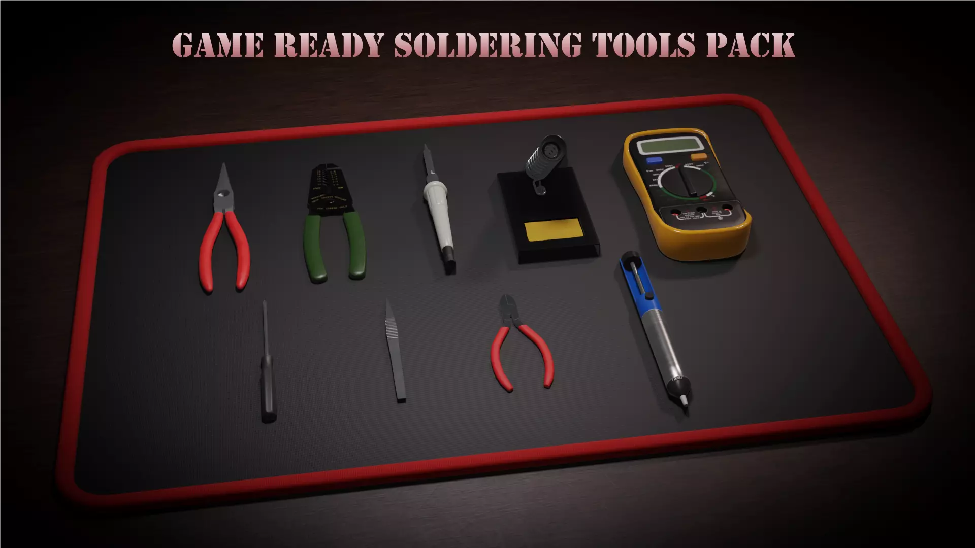 Game Ready Soldering Tools Pack Low-poly 3D model_0