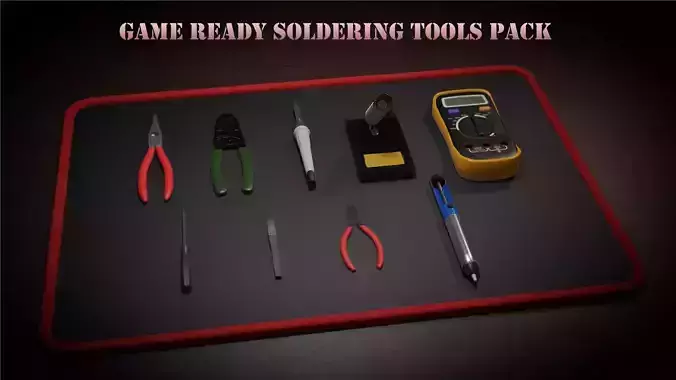 Game Ready Soldering Tools Pack Low-poly 3D model