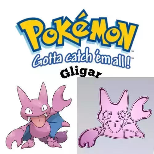 Pokemon Gligar Cookie Cutter Stamp Cake Decorating 