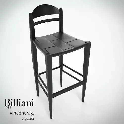 Billiani Vincent VG stool 444 black 3D model