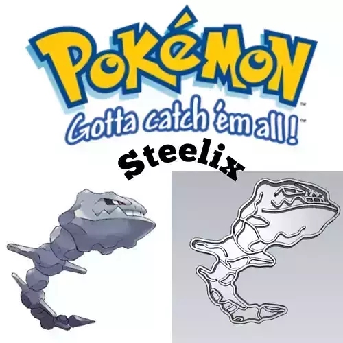 Pokemon Steelix Cookie Cutter Stamp Cake Decorating  3D model