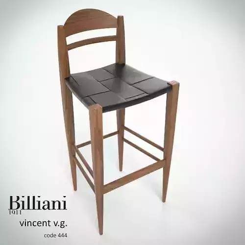 Billiani Vincent VG stool 444 teak 3D model