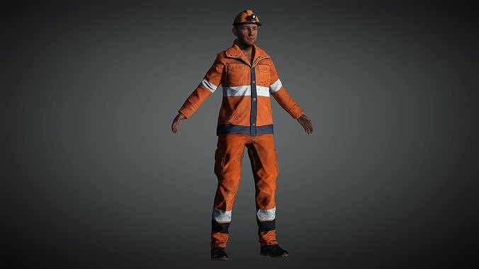 Construction Worker Low-poly 3D model Low-poly 3D model