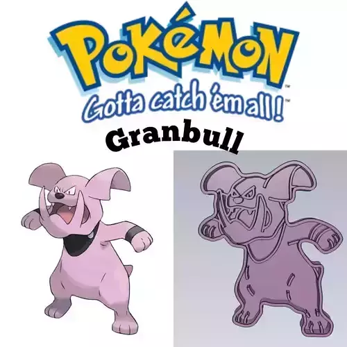 Pokemon Granbull Cookie Cutter Stamp Cake Decorating 
