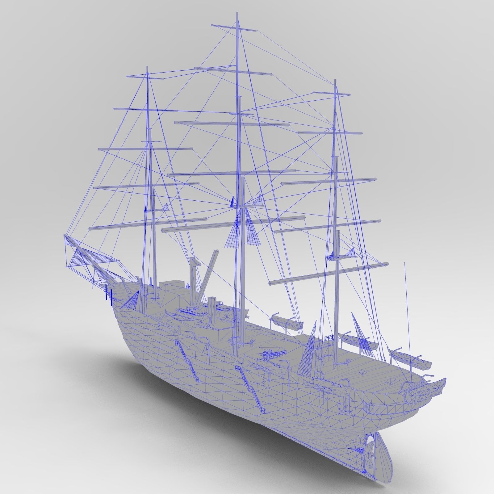 USS Constitution Ship 3D model_9
