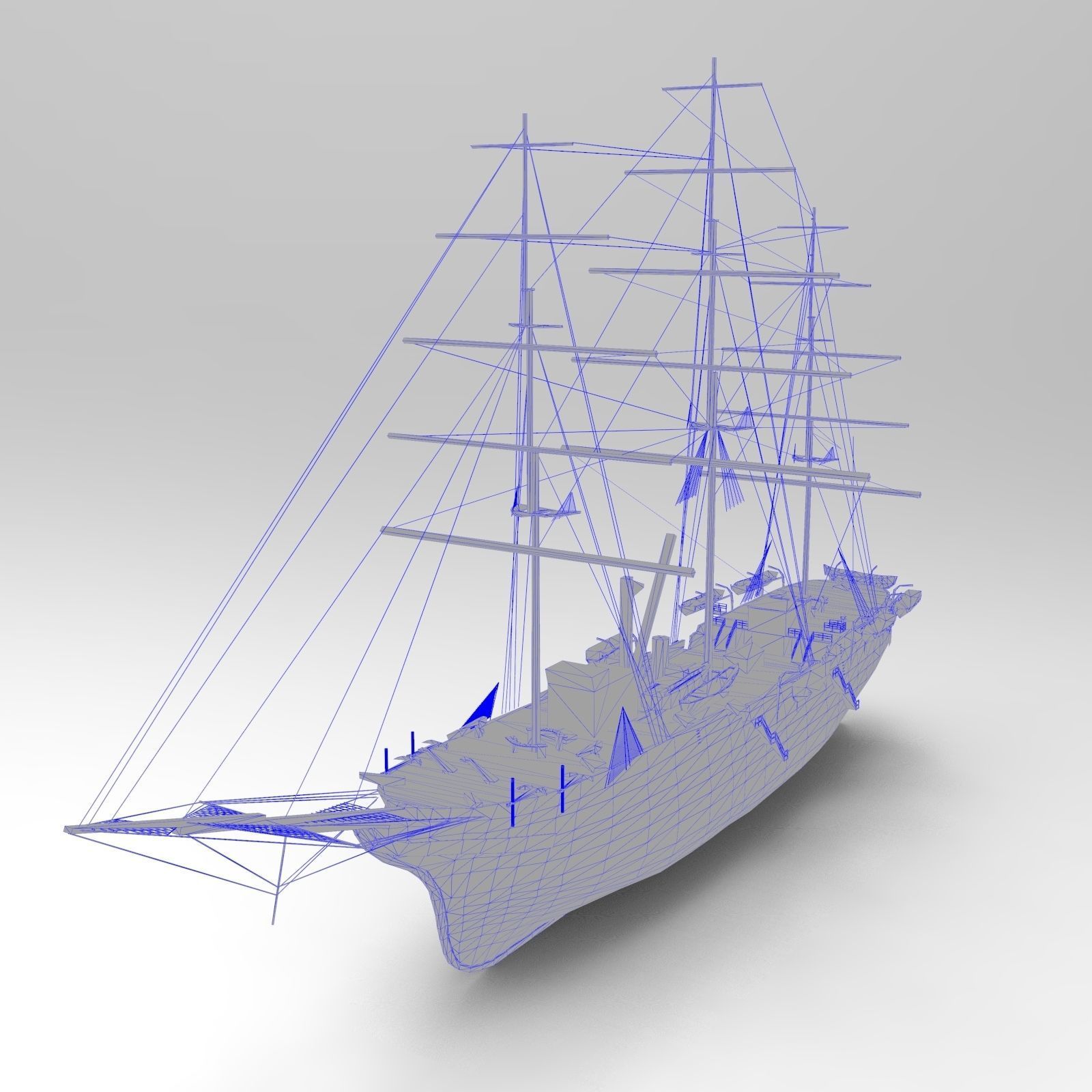 USS Constitution Ship 3D model_10