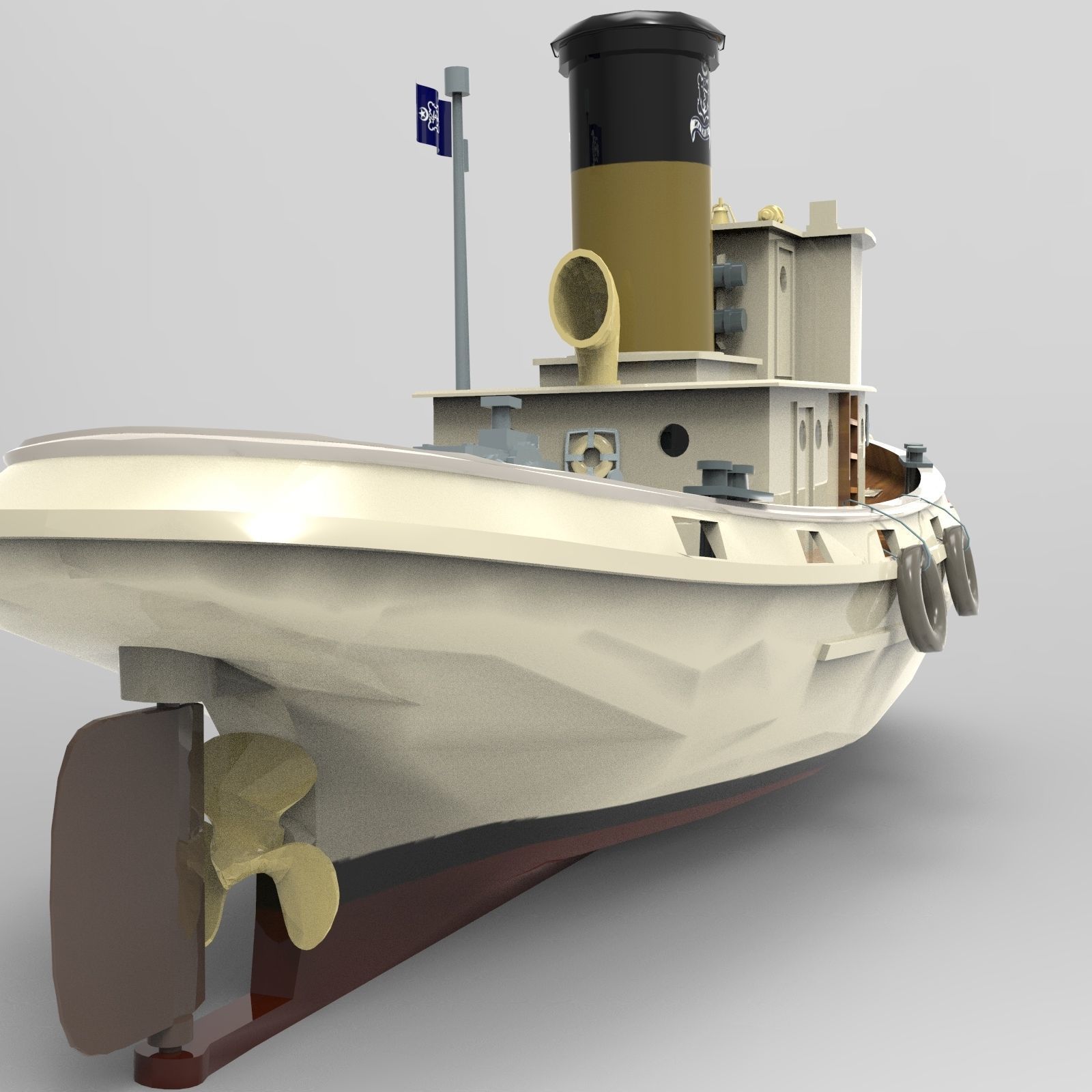 Tug boat 3D model_4