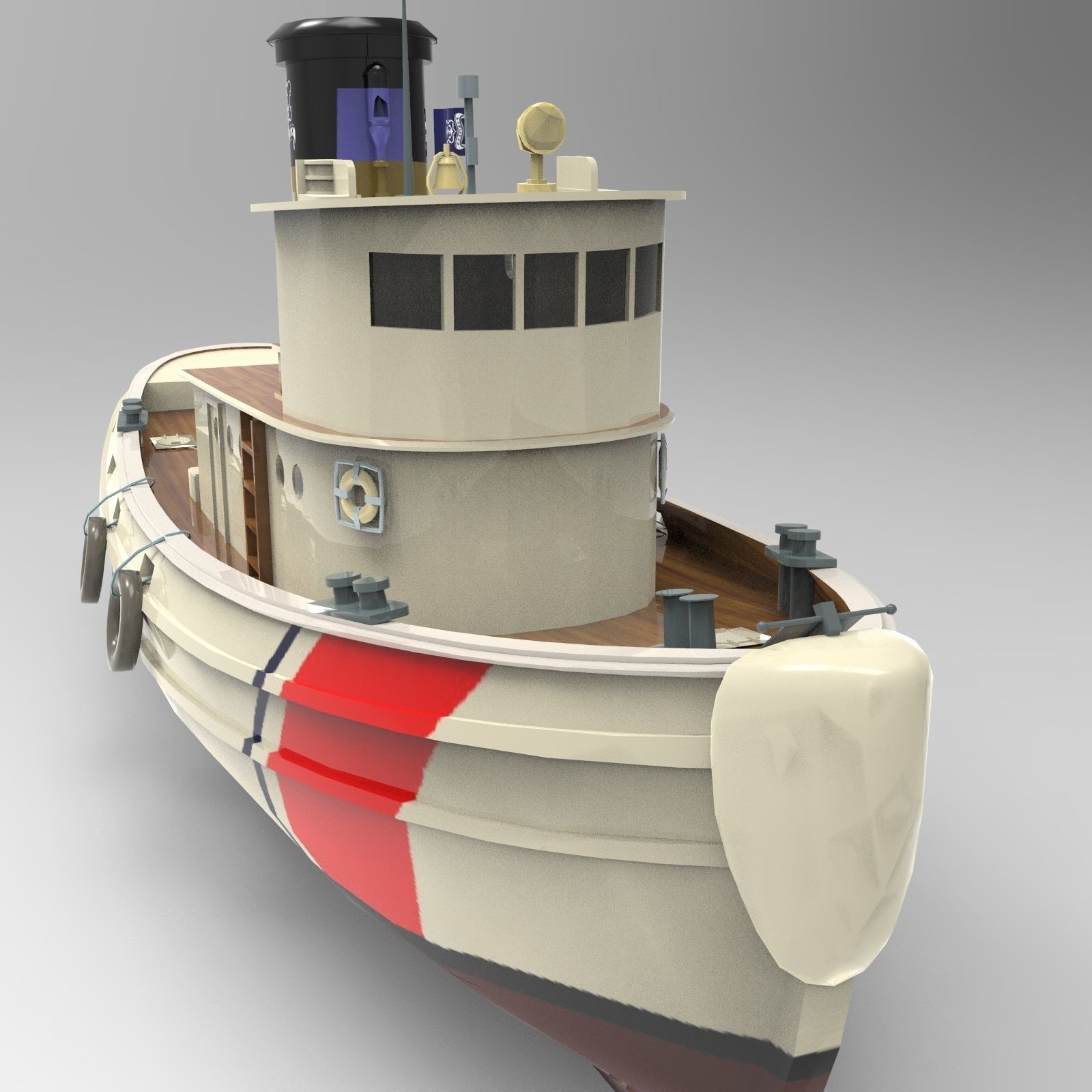 Tug boat 3D model_5