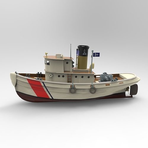 Tug boat 3D model