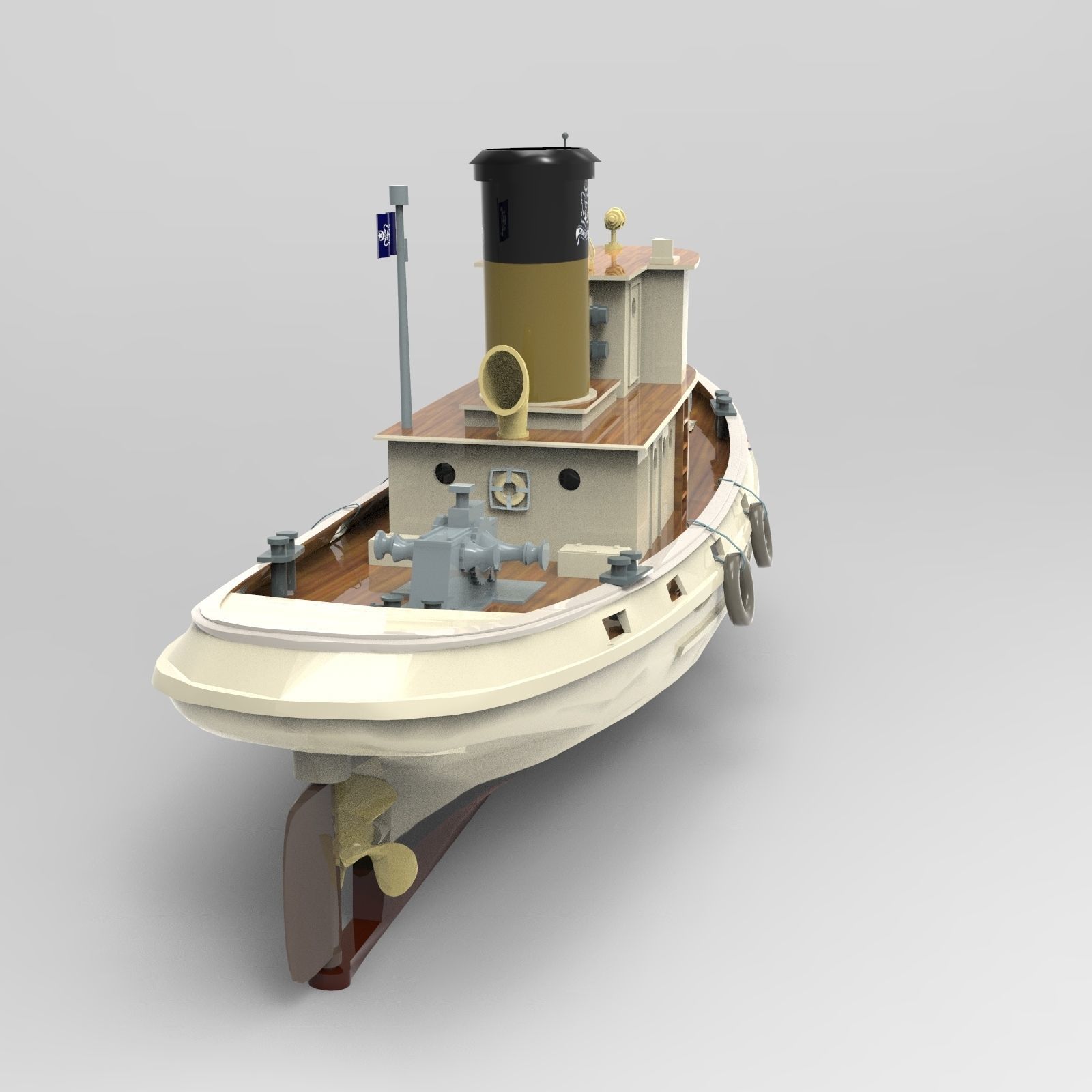 Tug boat 3D model_2