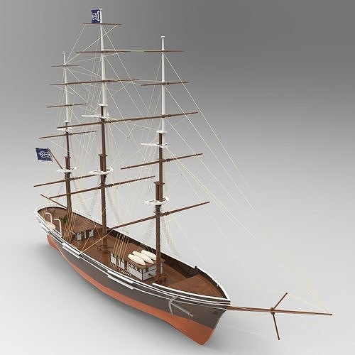 Tall Ship 2 3D model