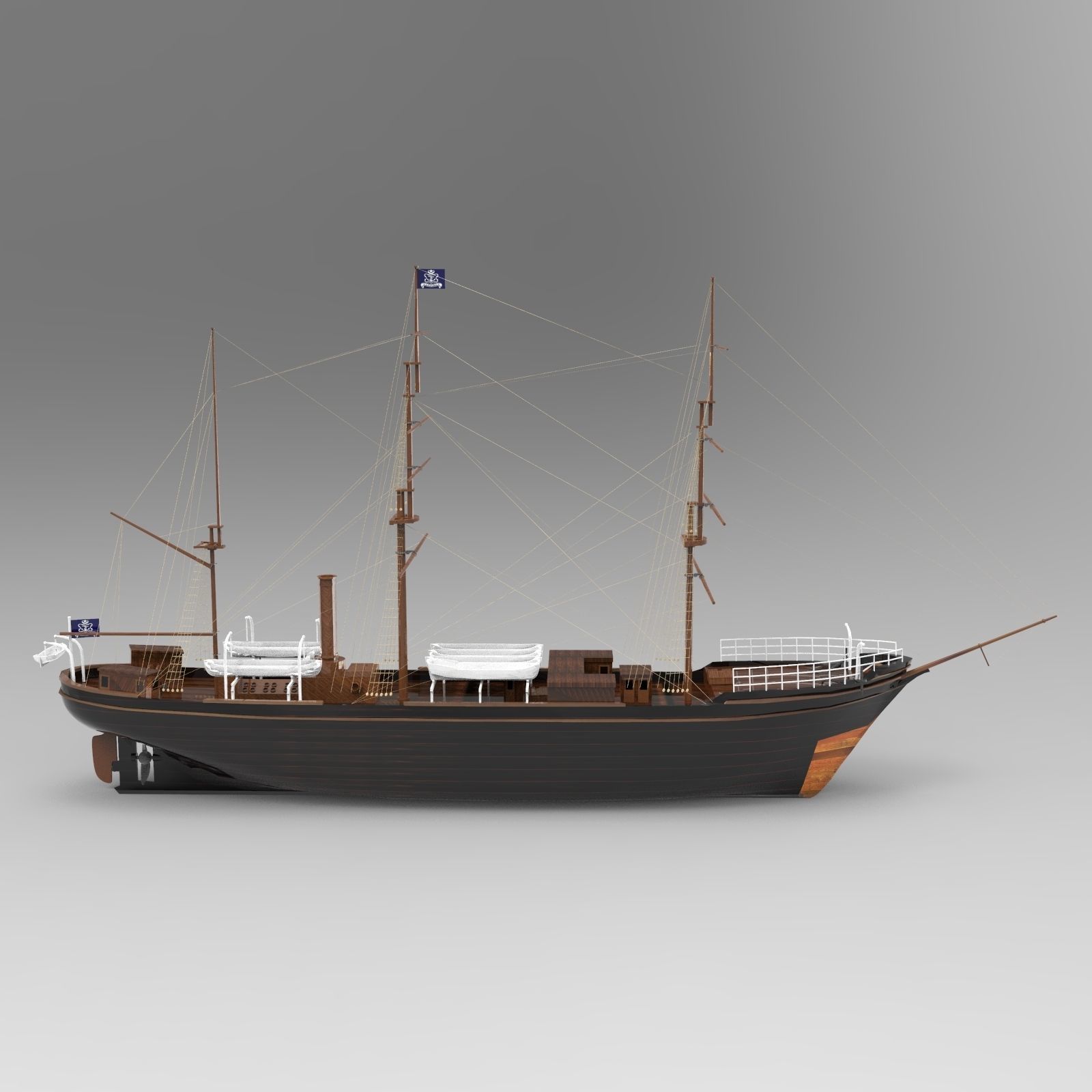 Tall Ship 3D model_2