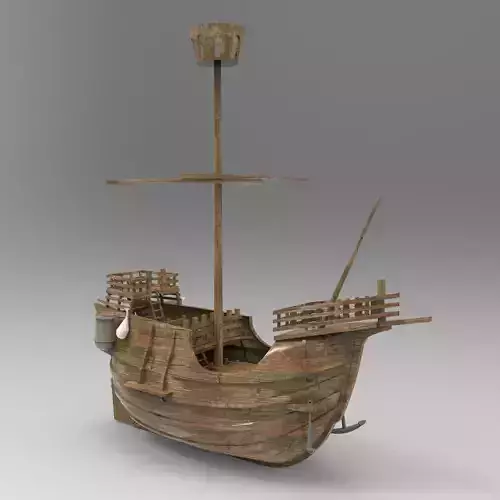 Small Santa Maria Boat 3D model