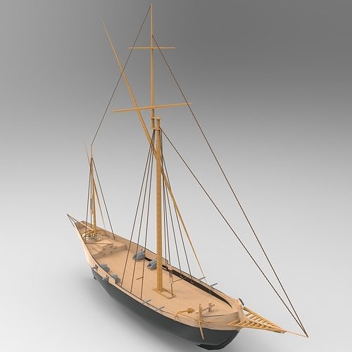 Small Sailboat 3D model