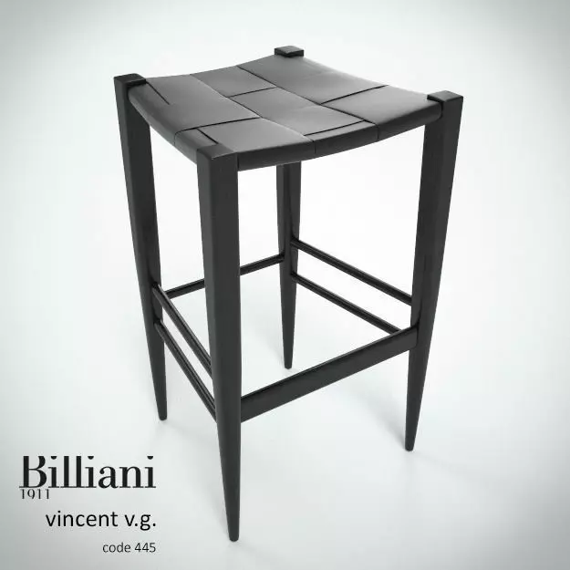 Billiani Vincent VG stool 445 black 3D model_0