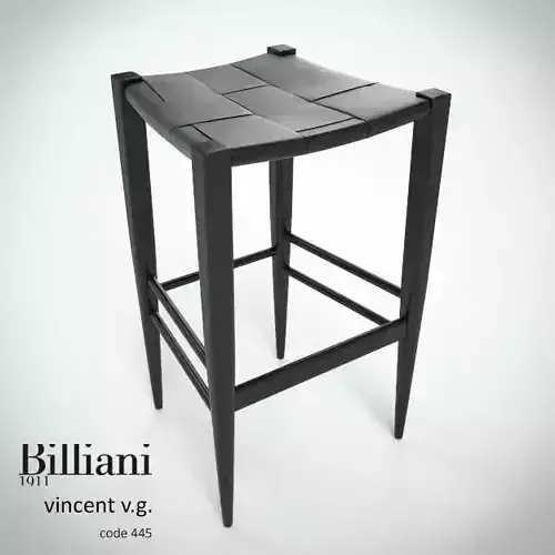 Billiani Vincent VG stool 445 black 3D model