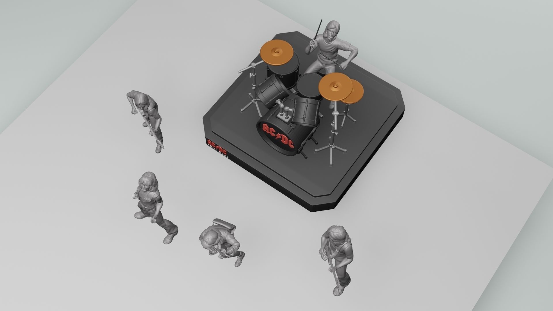 Angus young ACDC -  3dprinting 3D print model_21