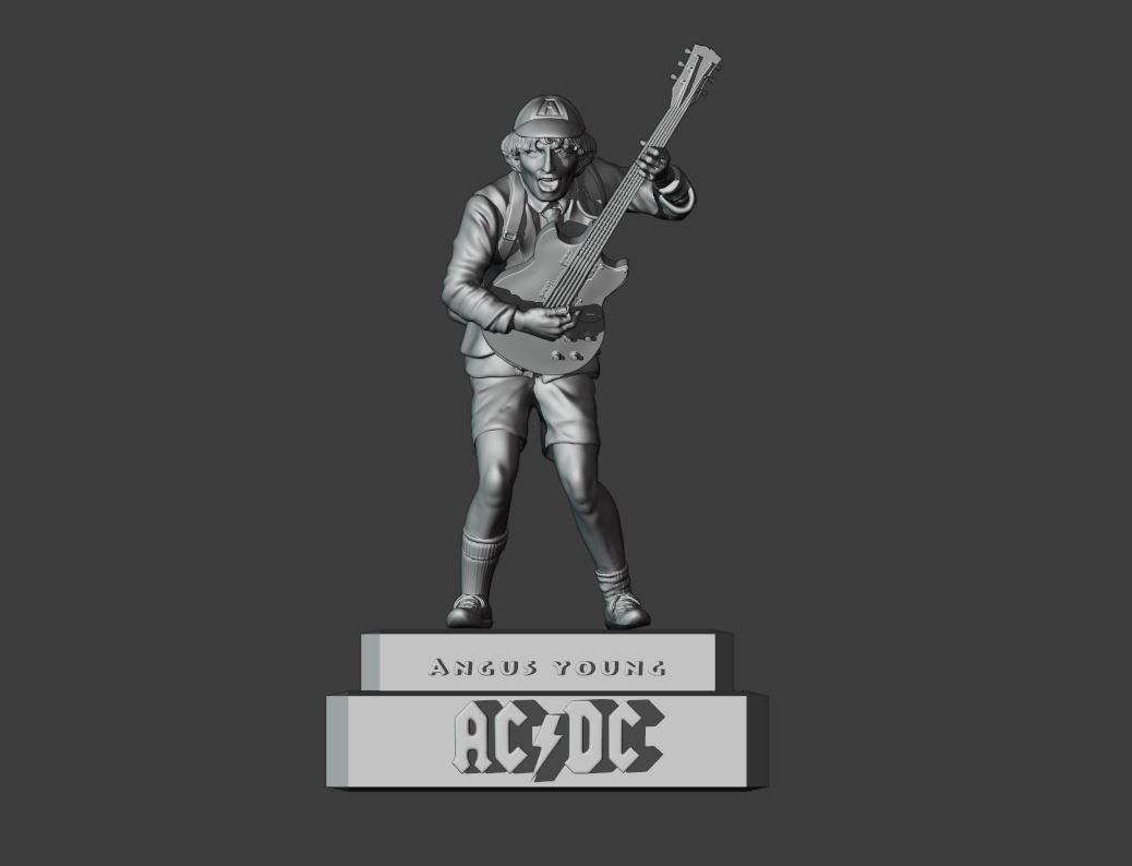 Angus young ACDC -  3dprinting 3D print model_5