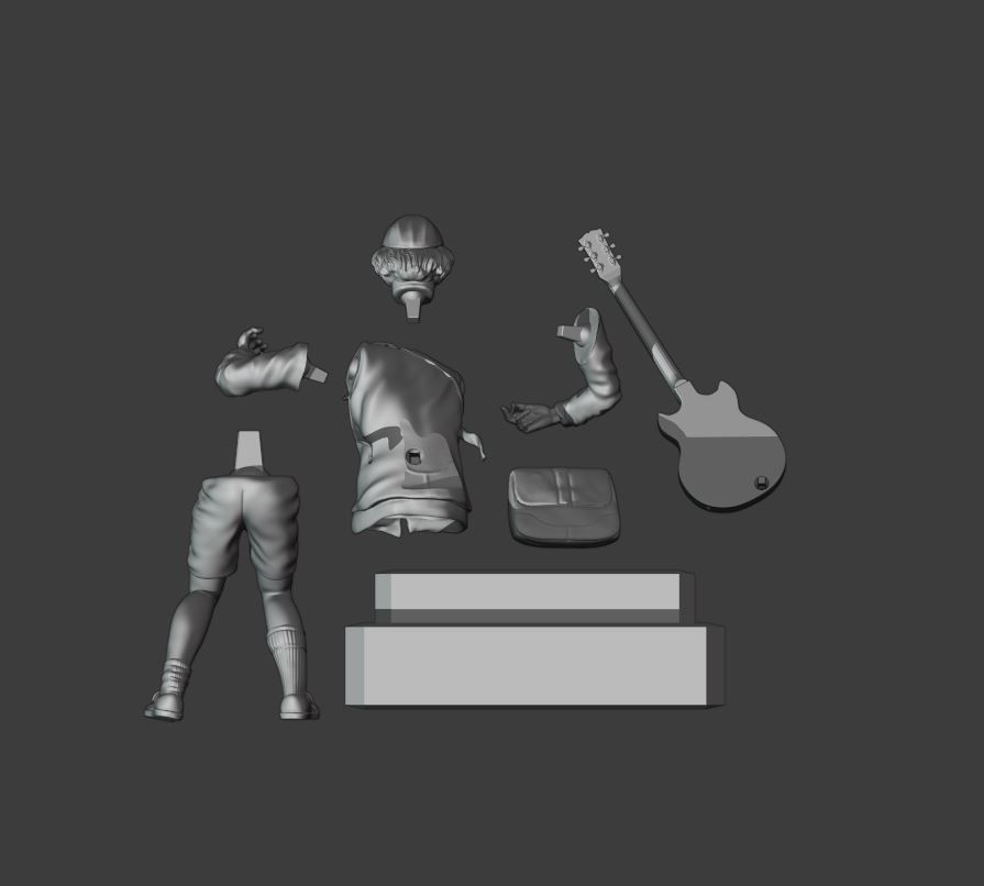 Angus young ACDC -  3dprinting 3D print model_6
