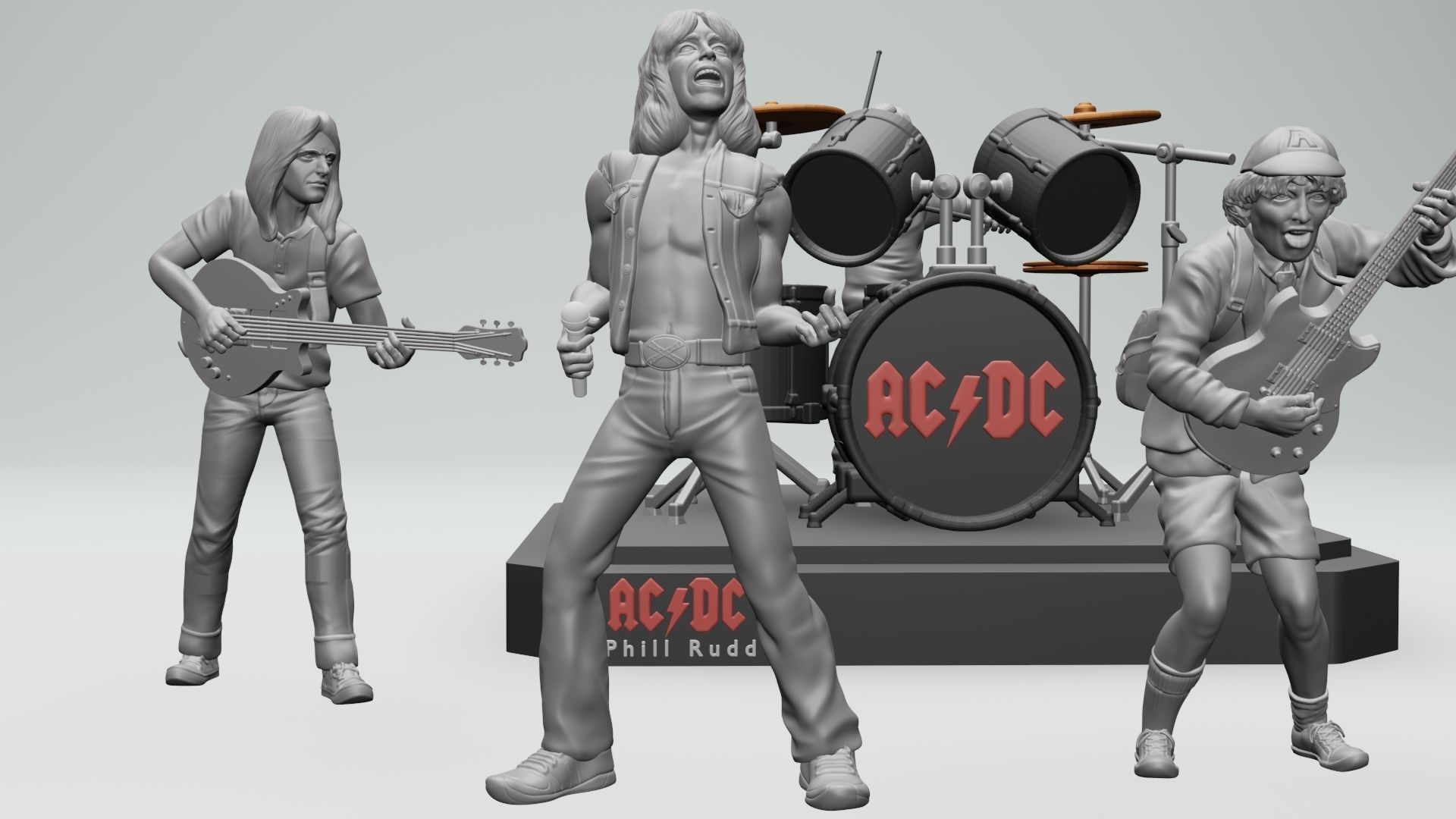 Angus young ACDC -  3dprinting 3D print model_17