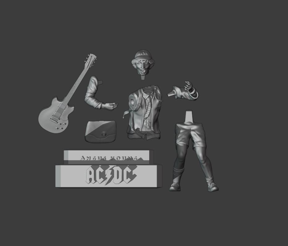 Angus young ACDC -  3dprinting 3D print model_4