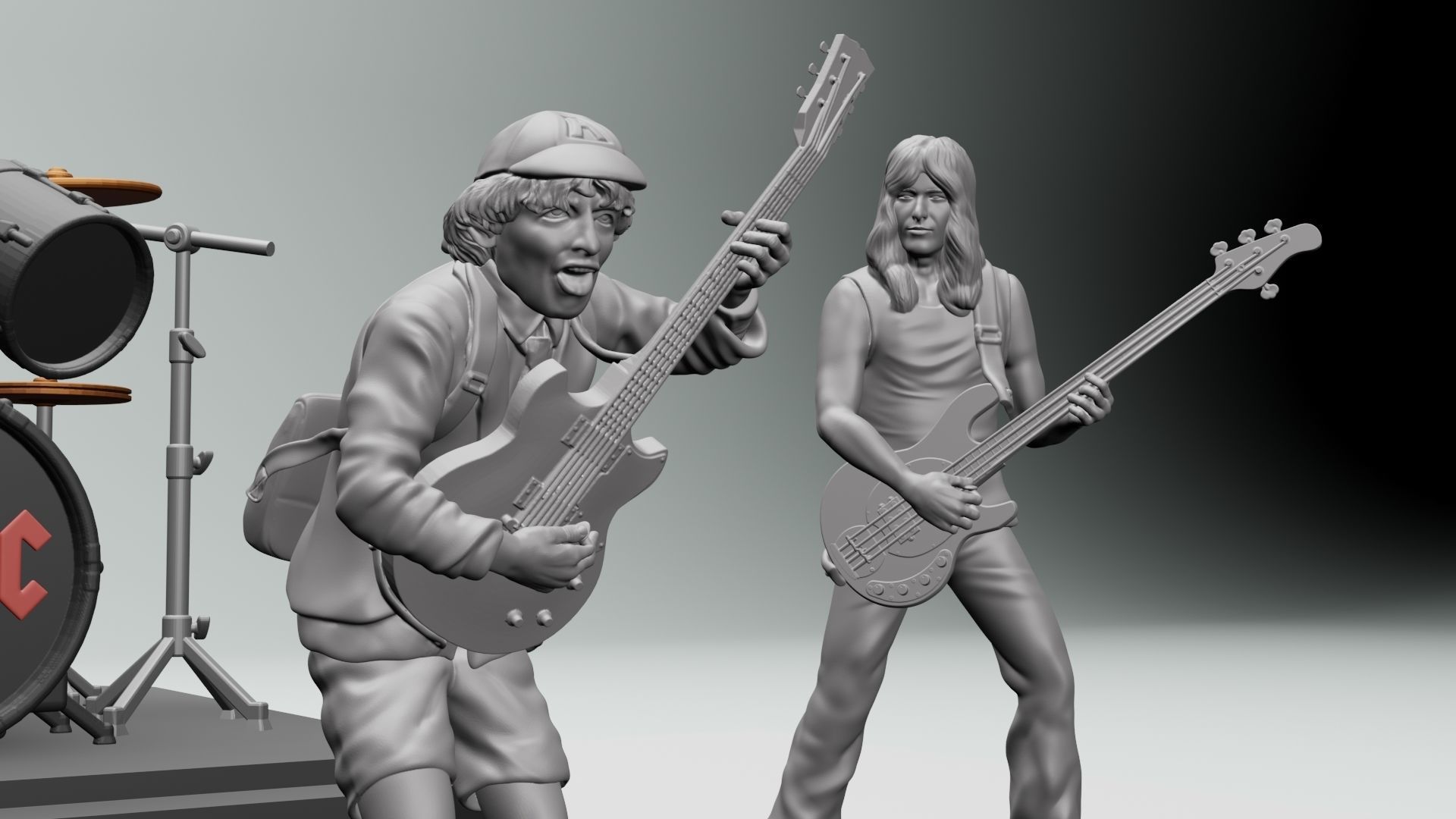 Angus young ACDC -  3dprinting 3D print model_2