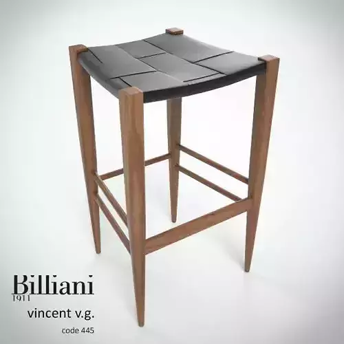 Billiani Vincent VG stool 445 teak 3D model