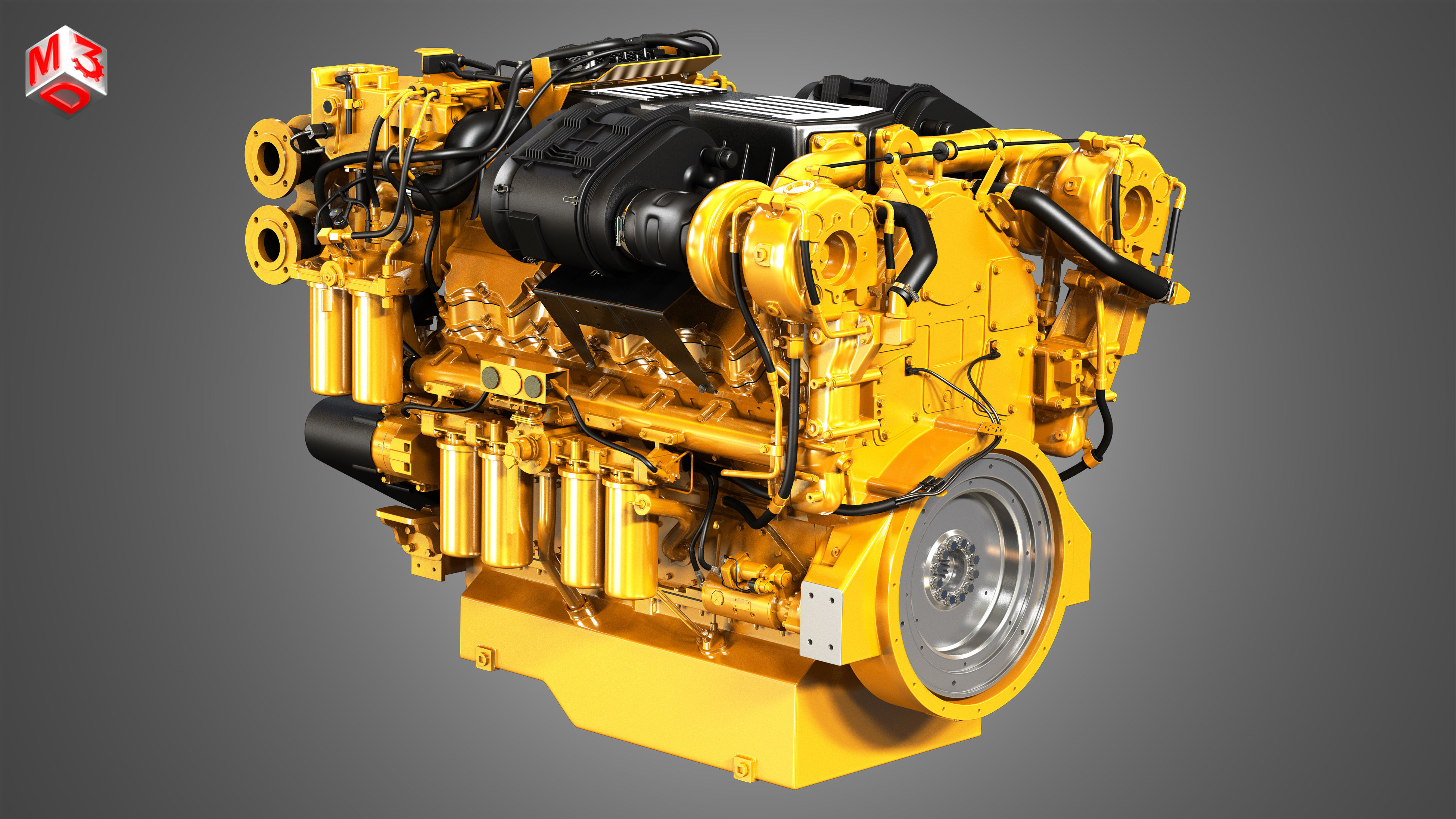 C32 Acert -  G3412 Engines - V12 Industrial Engines 2 in 1 3D Model Collection_6