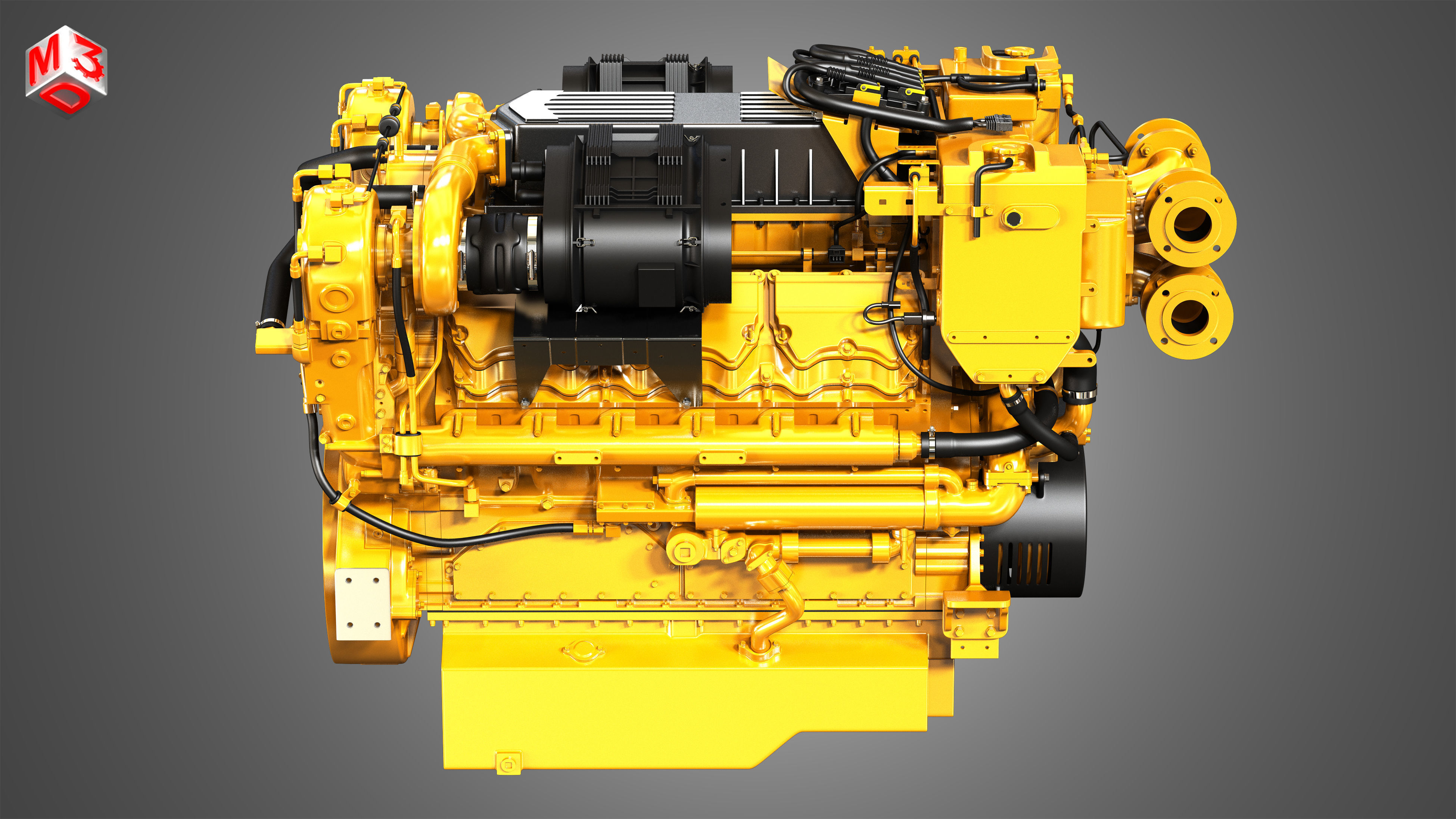 C32 Acert -  G3412 Engines - V12 Industrial Engines 2 in 1 3D Model Collection_18