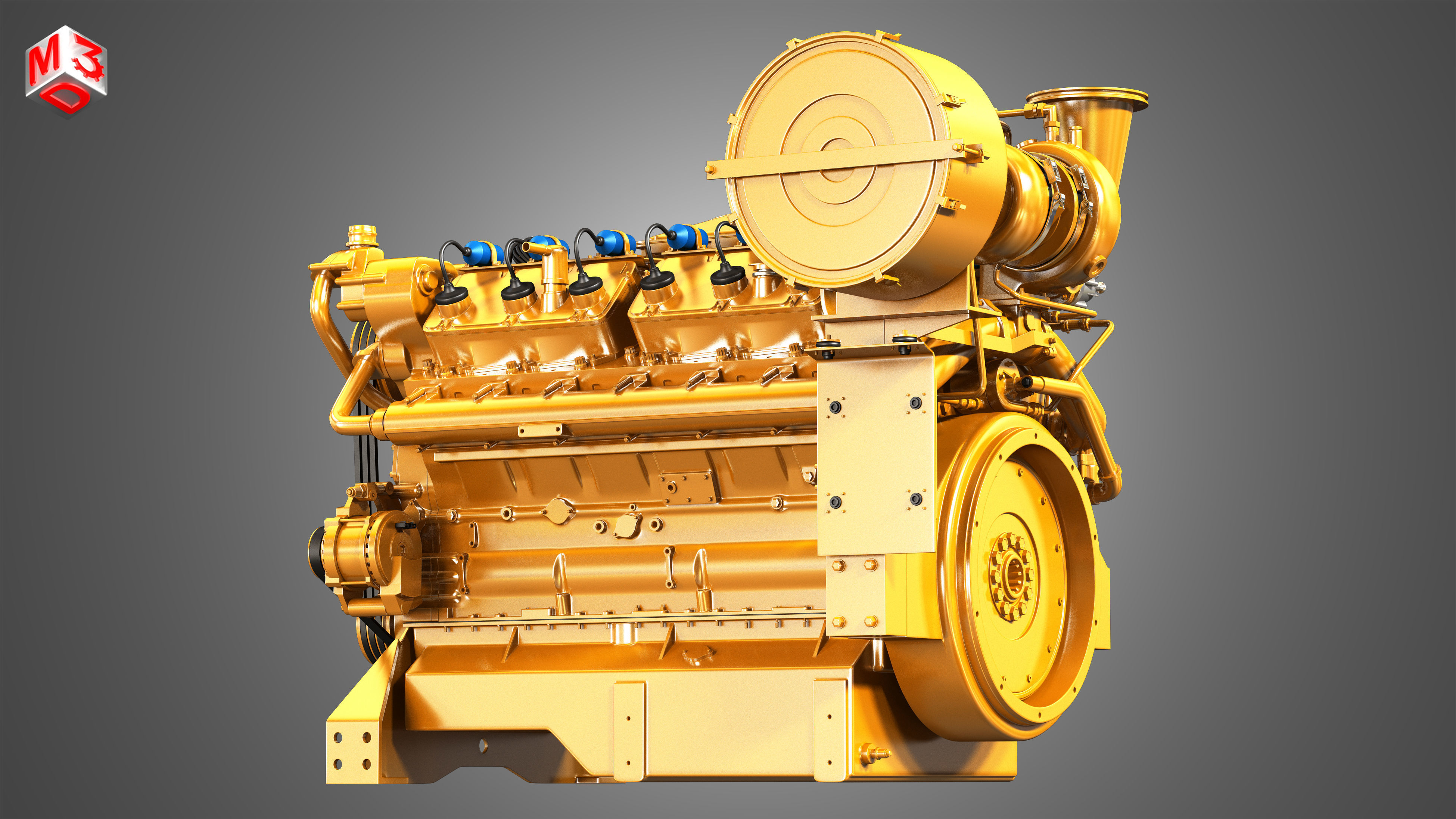 C32 Acert -  G3412 Engines - V12 Industrial Engines 2 in 1 3D Model Collection_15