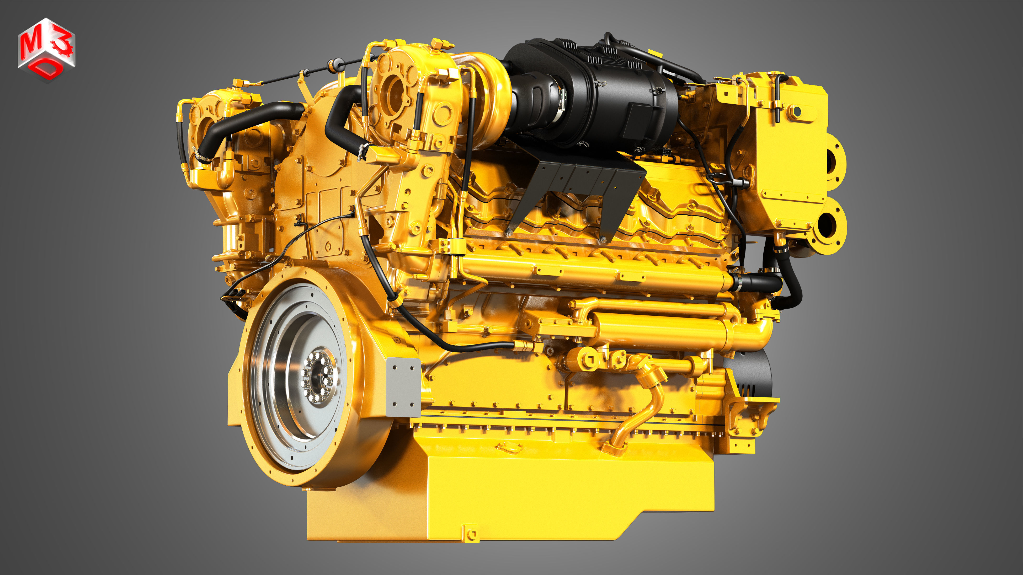 C32 Acert -  G3412 Engines - V12 Industrial Engines 2 in 1 3D Model Collection_10