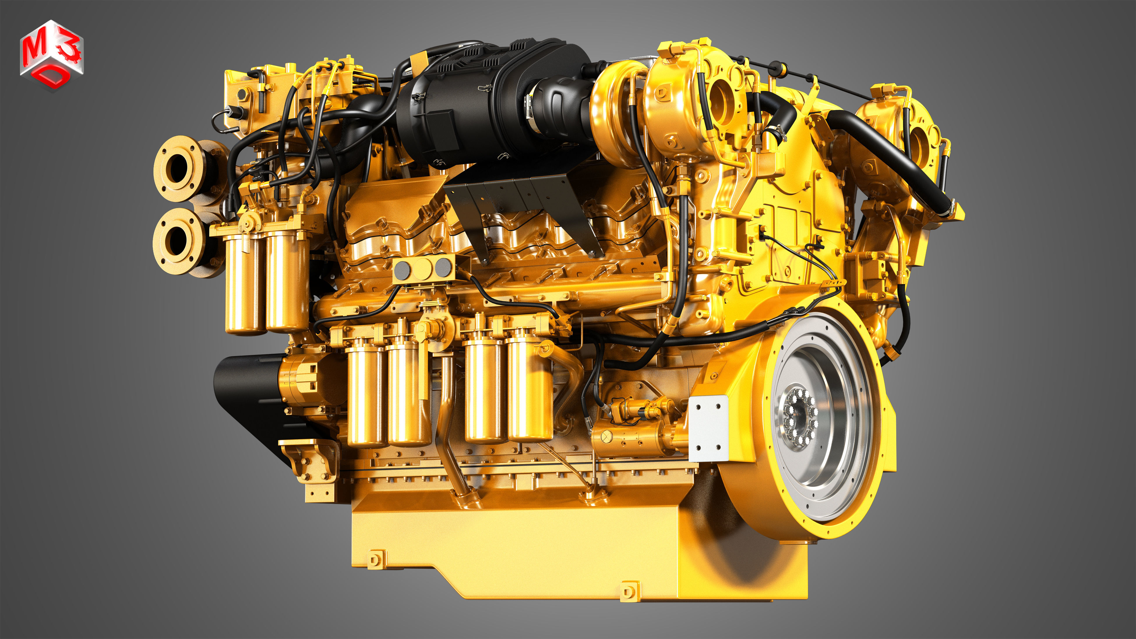 C32 Acert -  G3412 Engines - V12 Industrial Engines 2 in 1 3D Model Collection_14