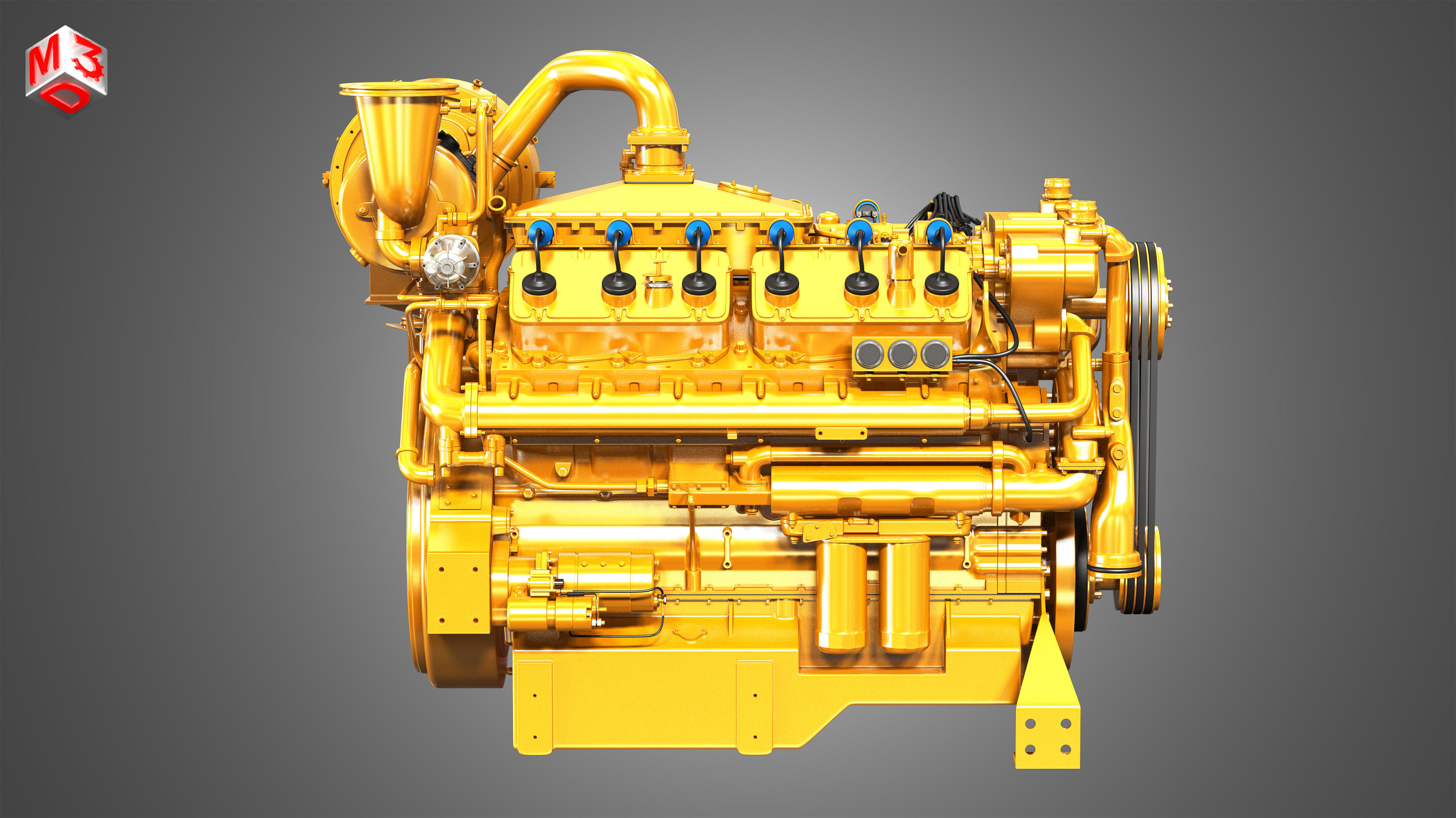 C32 Acert -  G3412 Engines - V12 Industrial Engines 2 in 1 3D Model Collection_19