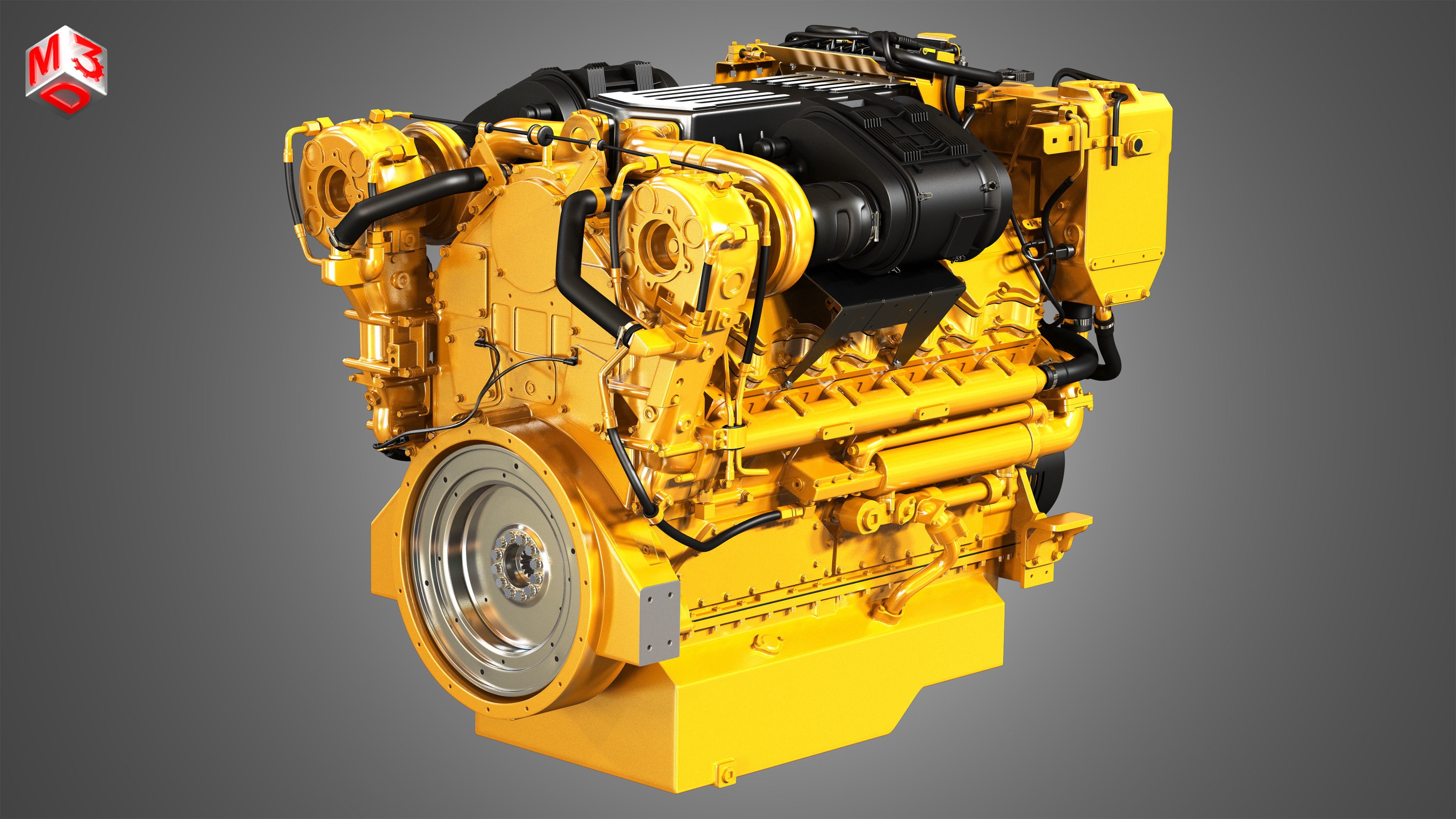 C32 Acert -  G3412 Engines - V12 Industrial Engines 2 in 1 3D Model Collection_2