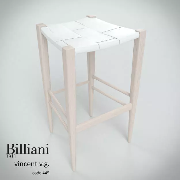 Billiani Vincent VG stool 445 white 3D model_0