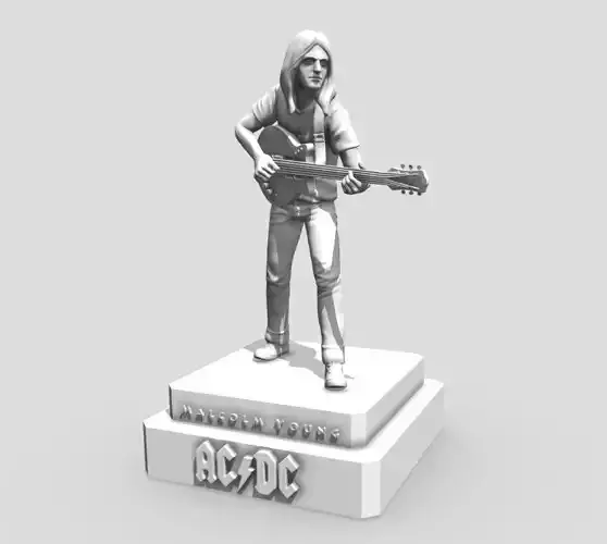 Malcolm Young ACDC - 3Dprinting 3D print model