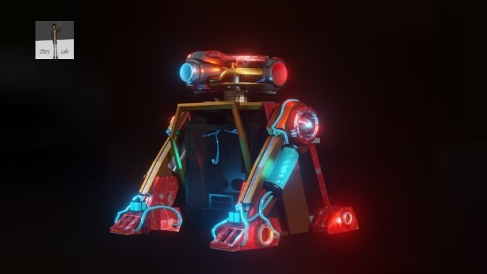 PC computer full tower case robot design 3D print model_11