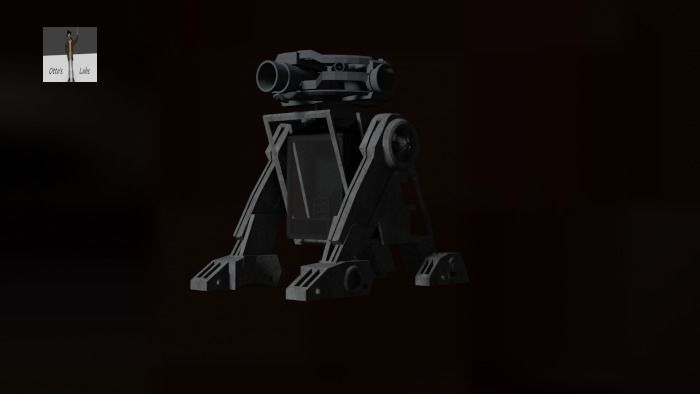 PC computer full tower case robot design 3D print model_9