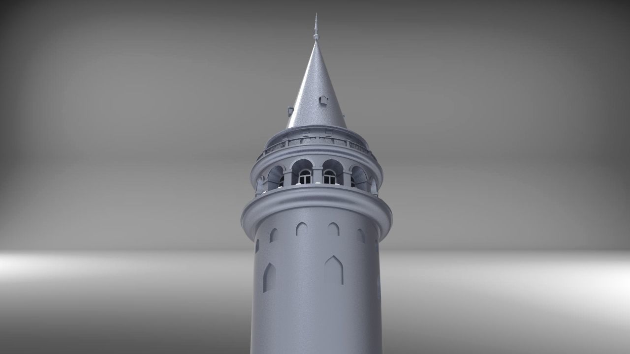 Galata Tower 3D model_2