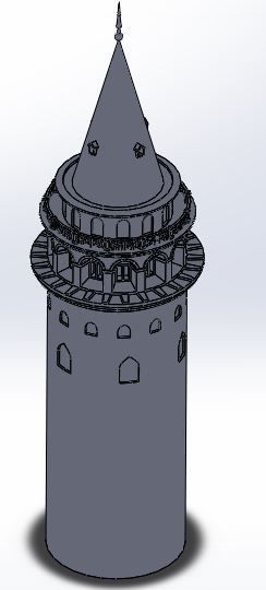 Galata Tower 3D model_4