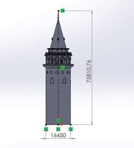 Galata Tower 3D model_6
